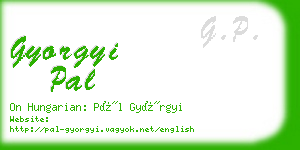 gyorgyi pal business card